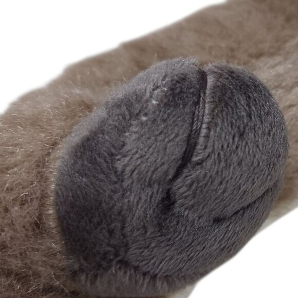 Ooh Geez Cute Otter Plush Slippers Non-Slip Sole Brown & Cream Small 5/6 - Picture 6 of 14